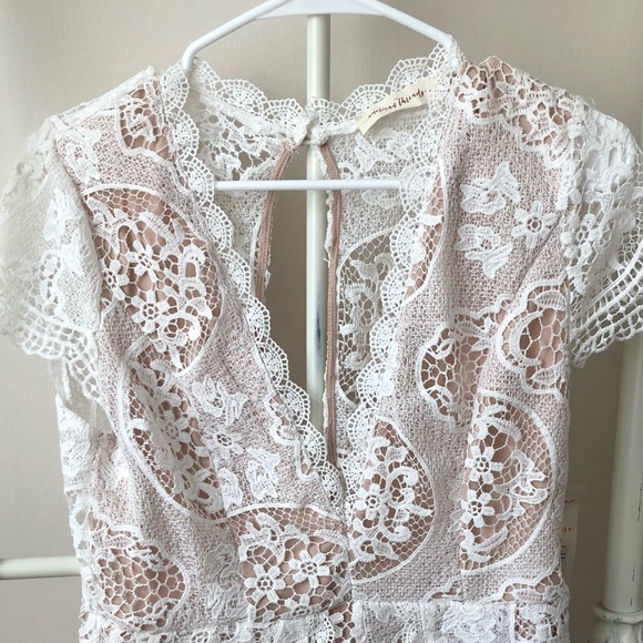 American Threads Crochet Lace Romper - Picture 3 of 4